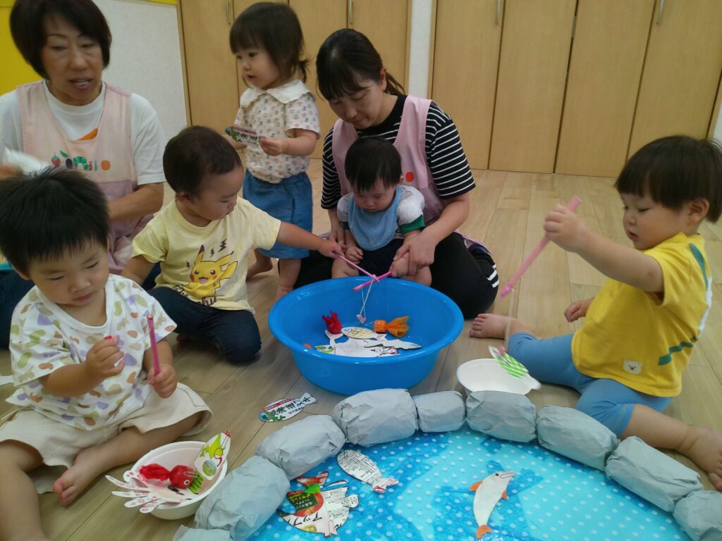 おさかなつりをしました。画像
