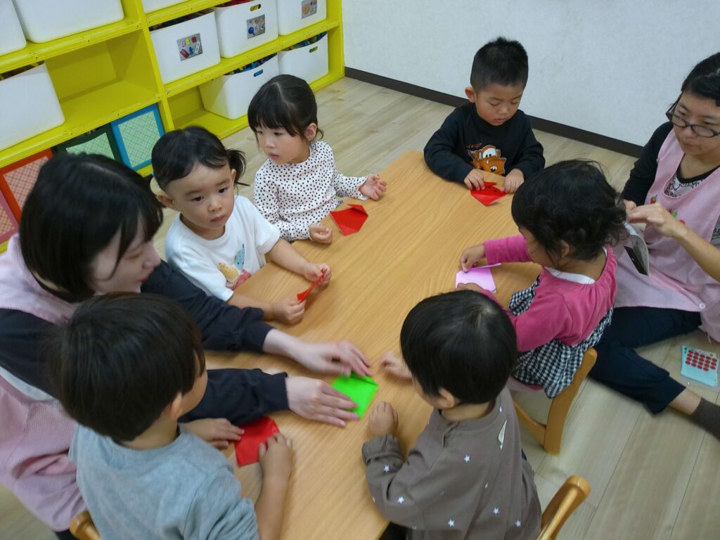折り紙で犬を作ってみたよ。画像