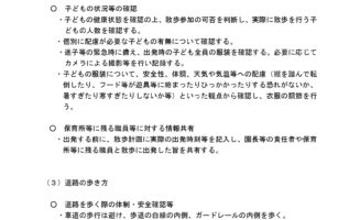 保育所等における園外活動の安全管理に関する留意事項４画像